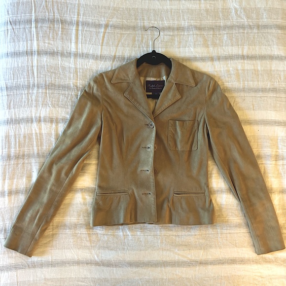 Ralph Lauren Purple Label Collection suede jacket size 2 - Picture 2 of 9